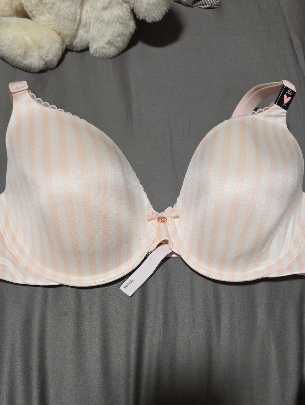 Striped Light Pink T-Shirt Bra - Women Intimates & Sleepwear